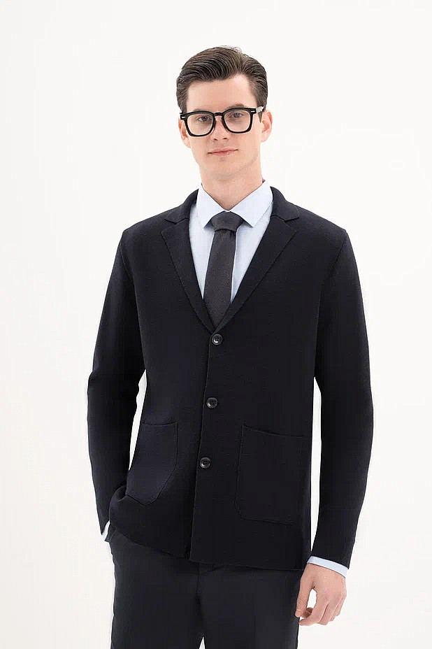 Кардиган с рубашкой мужской