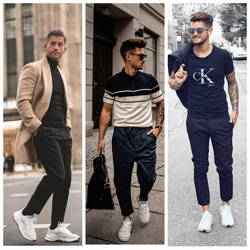 Мужская одежда в черно-белой цветовой гамме