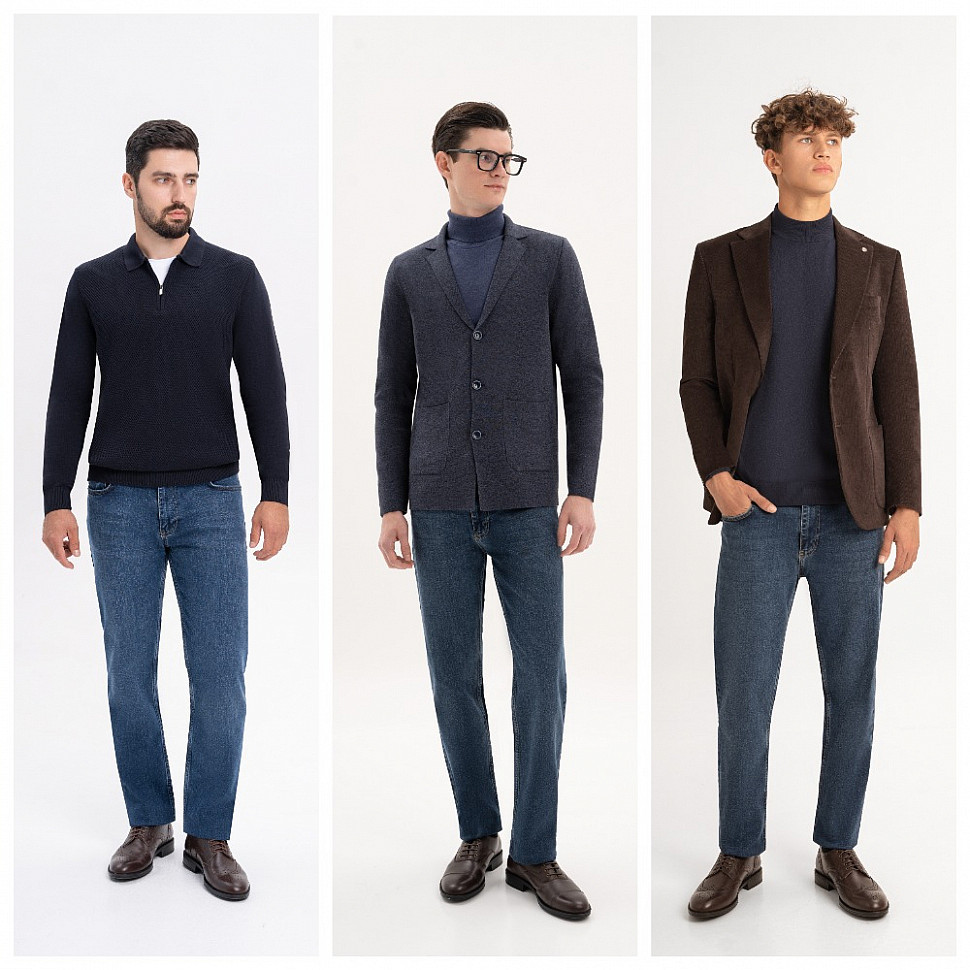 Джинсы мужские с джемпером