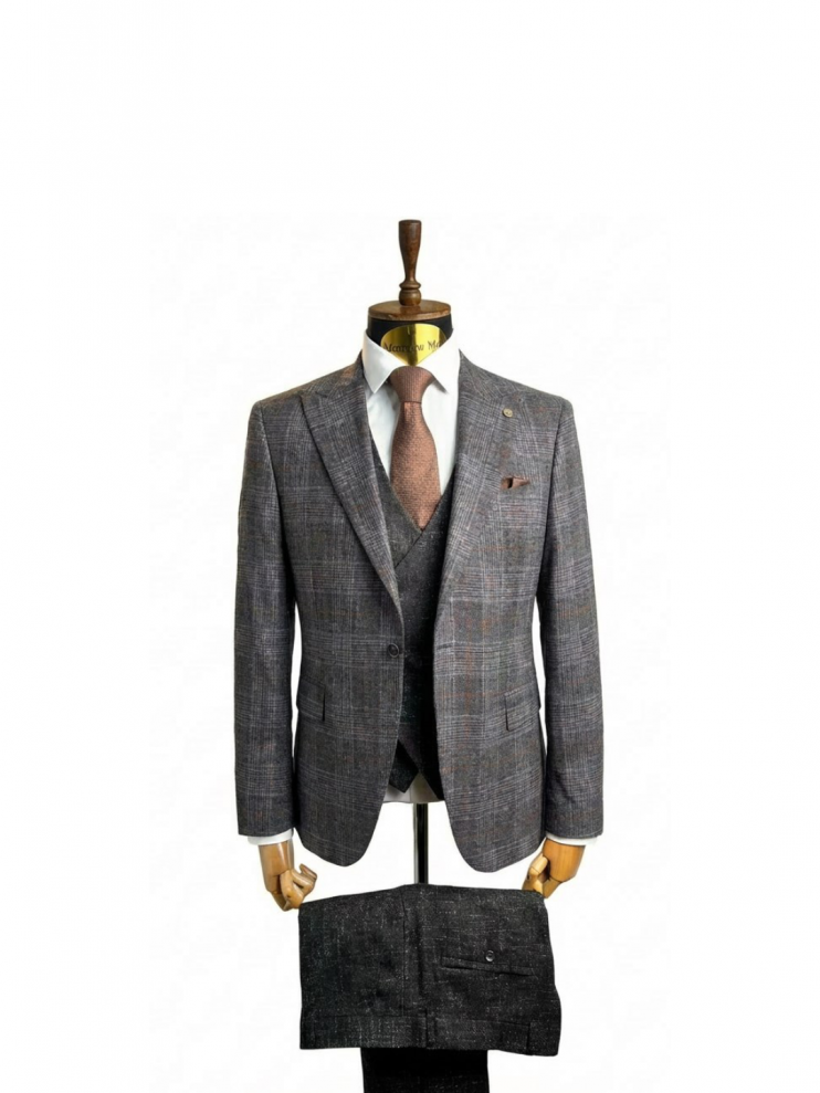 Костюм MAZALTOVMAN 3-ка Серый в клетку