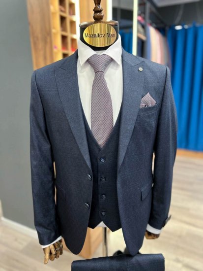 Костюм MAZALTOVMAN 3-ка Premium Синий фактурный