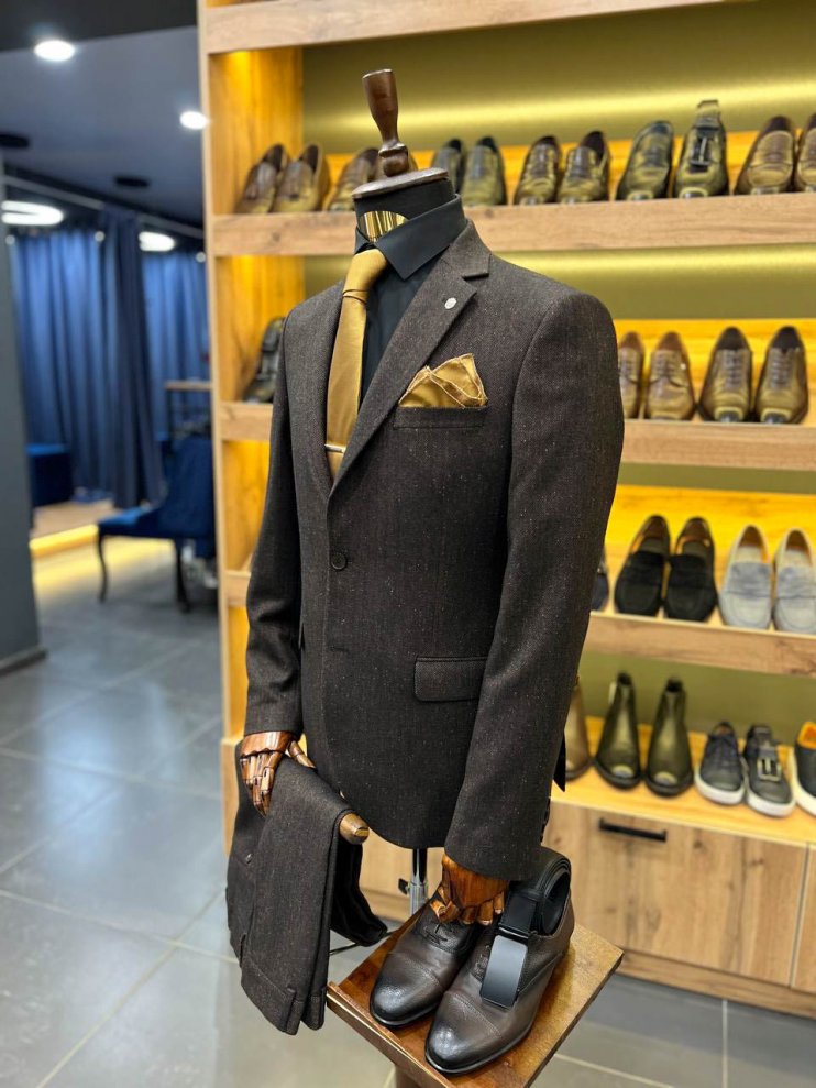 Костюм MAZALTOVMAN 2-ка Коричневый фактурный