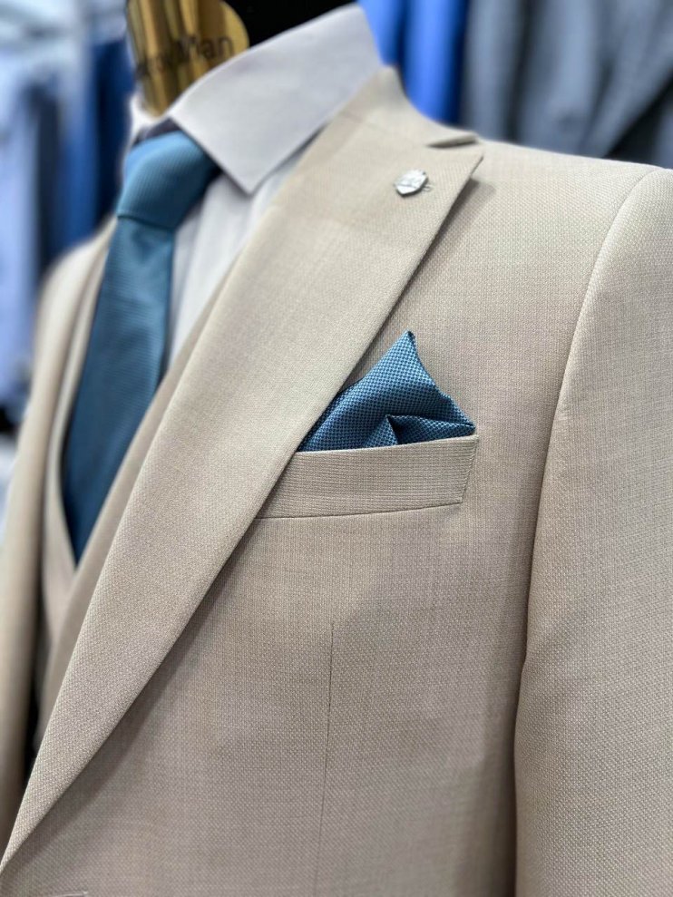 Костюм MAZALTOVMAN 3-ка Premium Бежевый фактурный