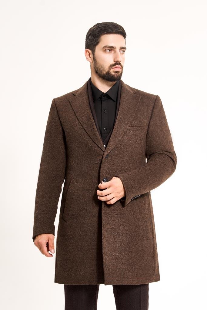 Пальто MAZALTOVMAN Premium Коричневое фактурное