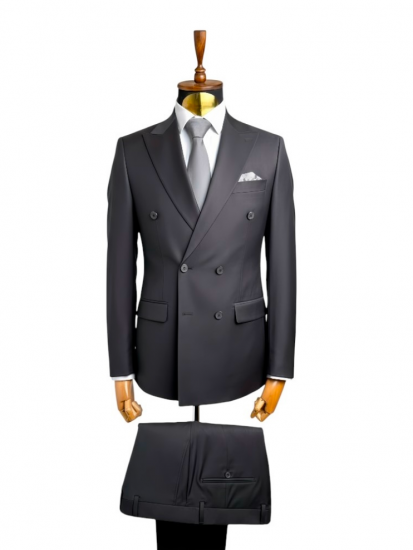 Костюм MAZALTOVMAN 2-ка двубортный Premium Черный