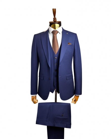 Костюм MAZALTOVMAN 3-ка Premium Синий в клетку