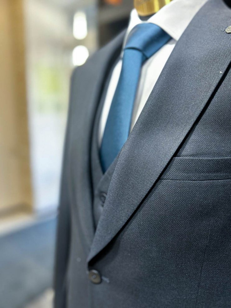 Костюм MAZALTOVMAN 3-ка Premium Синий фактурный