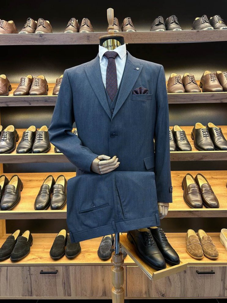 Костюм EMR 3-ка Синий в оранжевую клетку