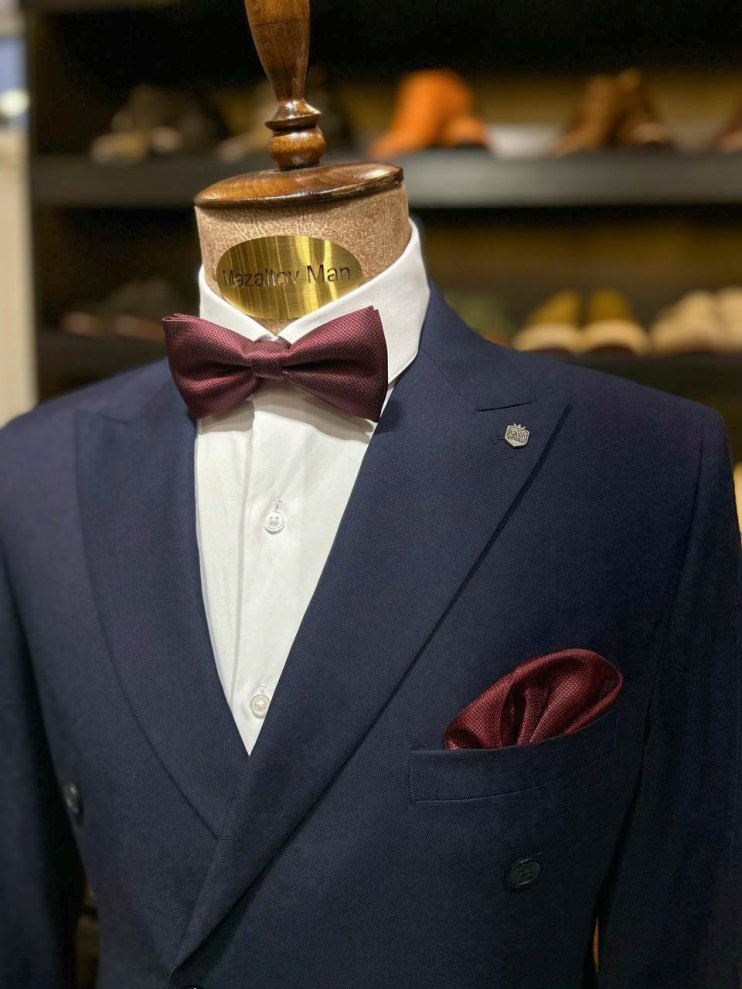 Костюм EMR 2-ка Синий двубортный