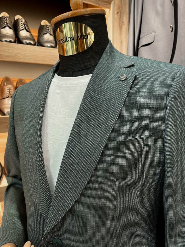 Костюм MAZALTOVMAN 2-ка Premium Зеленый фактурный кежуал