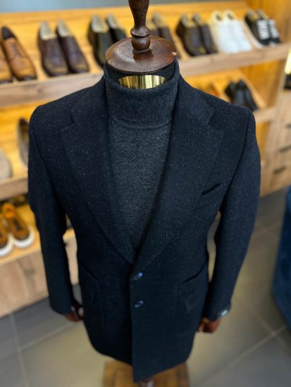 Пальто MAZALTOVMAN Синие в крапинку