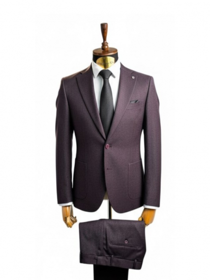 Костюм MAZALTOVMAN 2-ка Premium Бордовый фактурный кежуал
