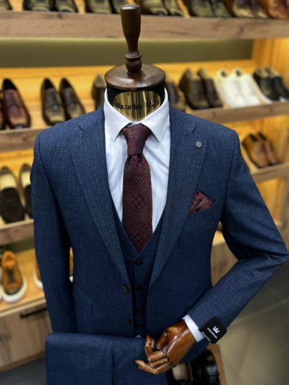 Костюм MAZALTOVMAN 3-ка Premium Синий фактурный