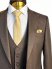 Костюм MAZALTOVMAN 3-ка Коричневый фактурный линейка Премиум