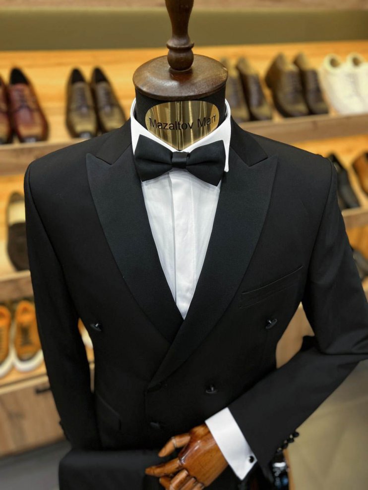 Смокинг MAZALTOVMAN 2-ка Premium Черный двубортный