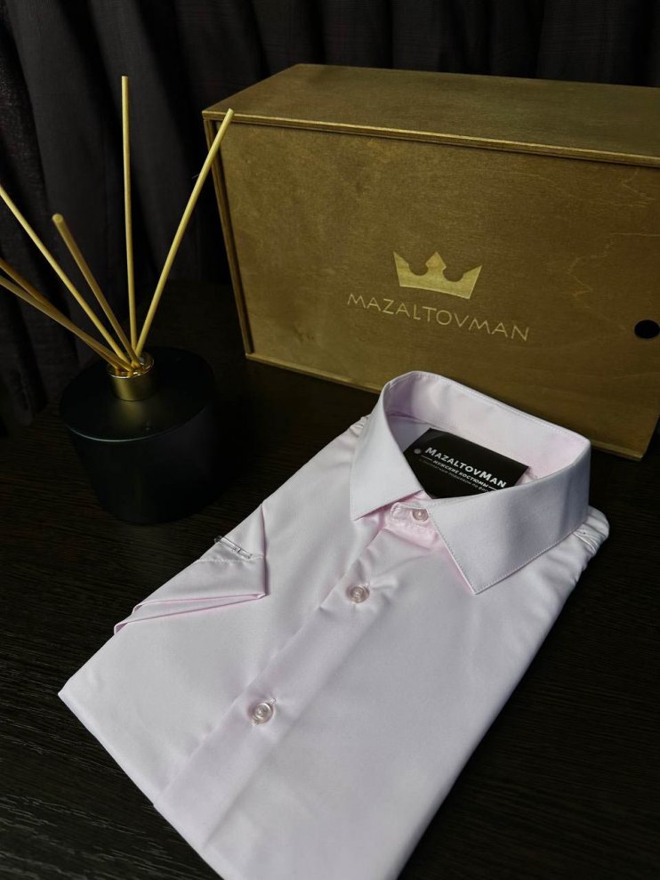 Рубашка GRS Розовая с коротким рукавом