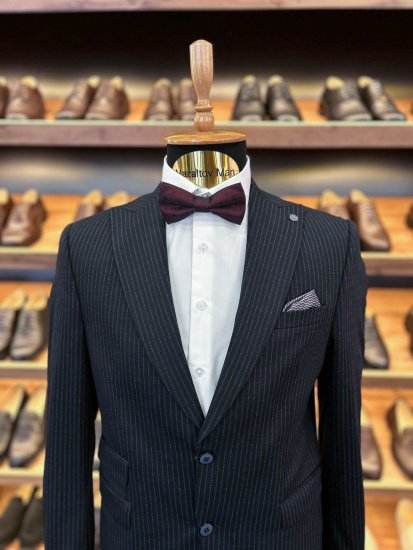 Костюм MAZALTOVMAN 2-ка VIP Premium Темно-синий в полоску