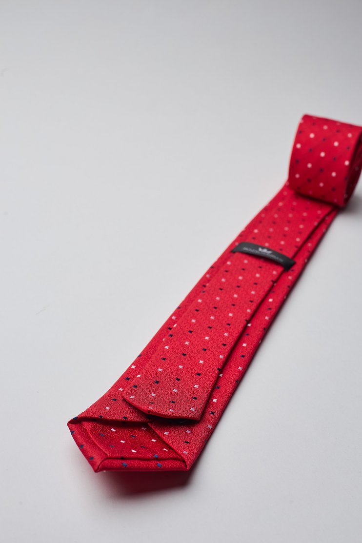 Мужской галстук Ярко-красный текстурный