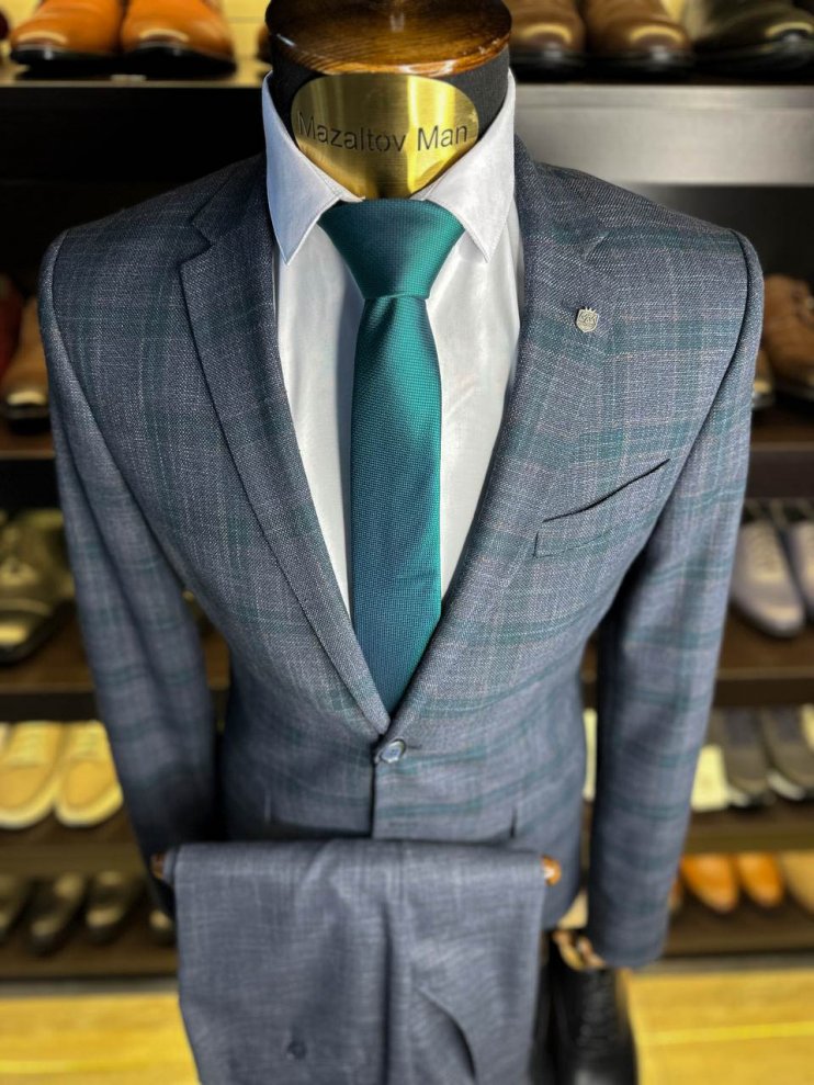 Костюм MAZALTOVMAN 2-ка Серый в клетку