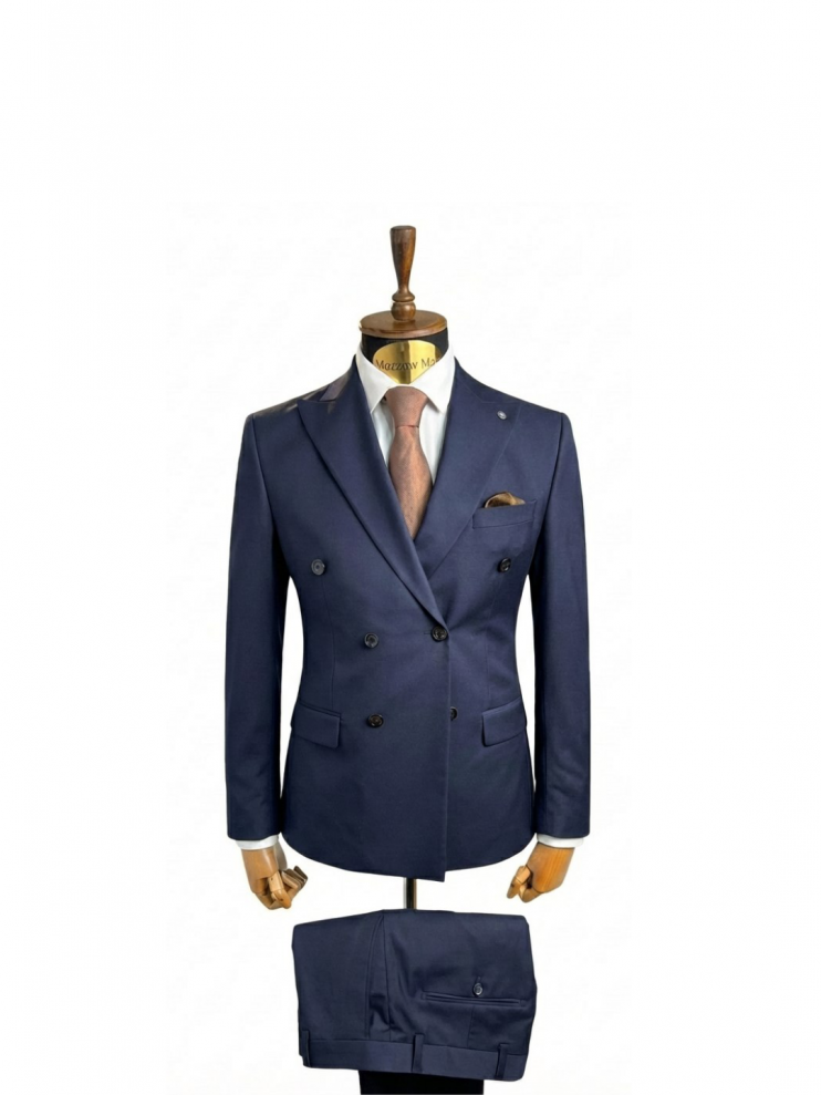 Костюм MAZALTOVMAN 2-ка Двубортный Premium Синий