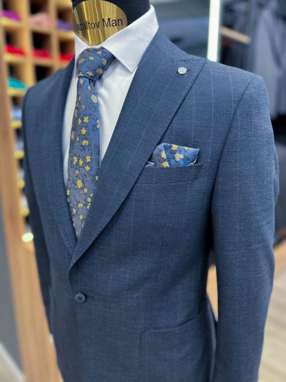 Костюм MAZALTOVMAN 2-ка Premium Синий в полоску