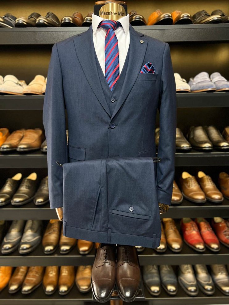Костюм MAZALTOVMAN 3-ка Синий фактурный